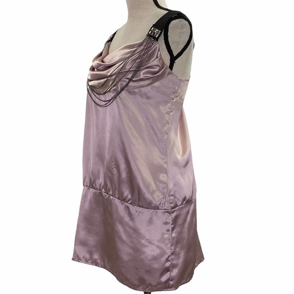 WET Seal Silky Lavender Beaded Tunic Tank Top L - Picture 6 of 9